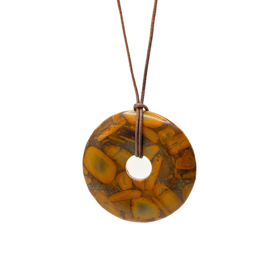 BAMBOO JASPER TIE NECKLACE